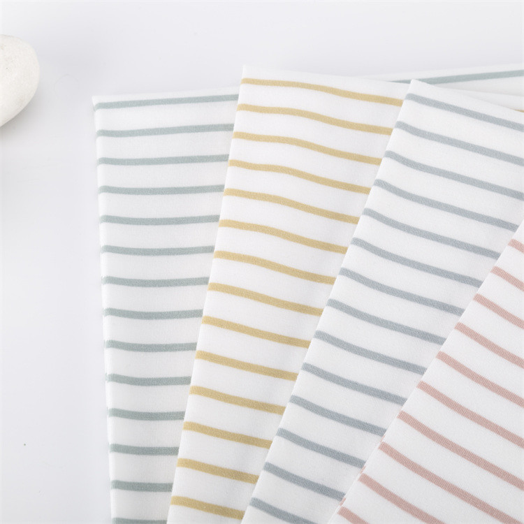 Skin-Friendly And Healthy Soft Striped Knit Fabric For Casual Wear