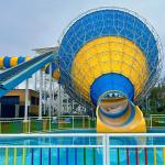Fiberglass Boomerang Pool Slide Eco Commercial Water Park Equipment