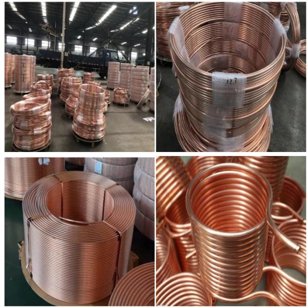 1/2'' ASTM B280 Copper Pipe Roll 12.7 X 0.7mm For R410A Air Conditioning Refrigeration Systems
