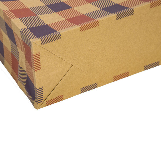 Black White Food Snacks Packaging Craft Paper Bag for Shop Gift Shopping 16x6x12inches
