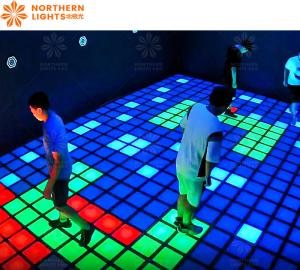 China LED Dance Floor Tiles Jumping Grid For Amusement Park Factory Direct Sale factory