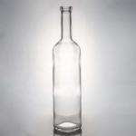 Clear or Customized Cork Cap 700ml 750ml Round Glass Bottle for in Yuncheng