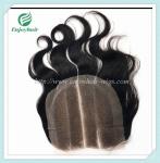 Lace top closure 5''x5''brazilian virgin hair natural color body wave 10''-24''L