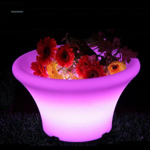 China PE Plastic 16 Colors Changing Christmas Decor LED Light Flower Pot Remote Control Multifunctional factory