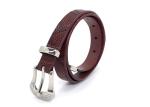 Brown Color Women's Fashion Leather Belts / Snakeskin Embossed Casual Dress Belt