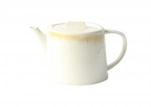 Organic Shaped Ceramic Tea Coffee Set 1300CC Teapot With Reactive Glaze