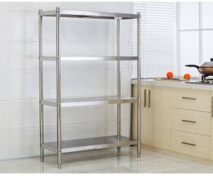 China Collapsible Stainless Steel Display Racks / Storage Supermarket Heavy Duty Industrial Shelving factory