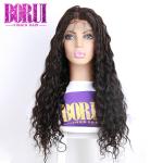 Water Wave Brazilian Human Hair Wigs Human Hair Lace Front Cuticle Aligned Hair