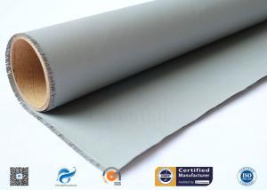 China Double Sides Grey Silicone Rubber Coated Fiberglass Fabric E Glass Satin Weave factory