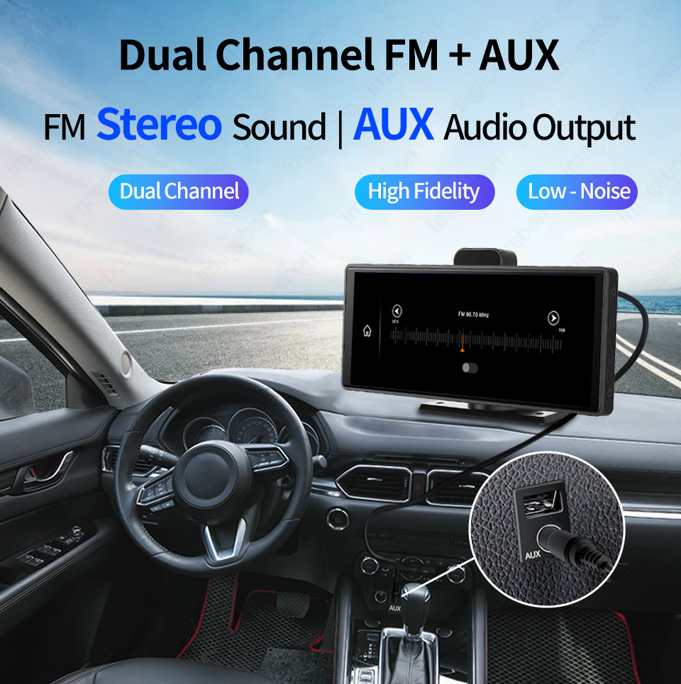 4K Android Auto ADAS WiFi Dash Cam AUX FM GPS 10.26" Car DVR CarPlay