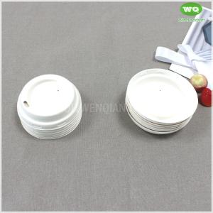 China 80mm/90mm Sugarcane Cup-Lid ,Leak-Proof Biodegradable Lids Of 8/12 Oz Branded Paper Coffee Cups And Water Drinking Cups factory