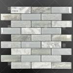 Contemporary Style Rectangular Glass Mosaic Tile For Bathroom AAAA