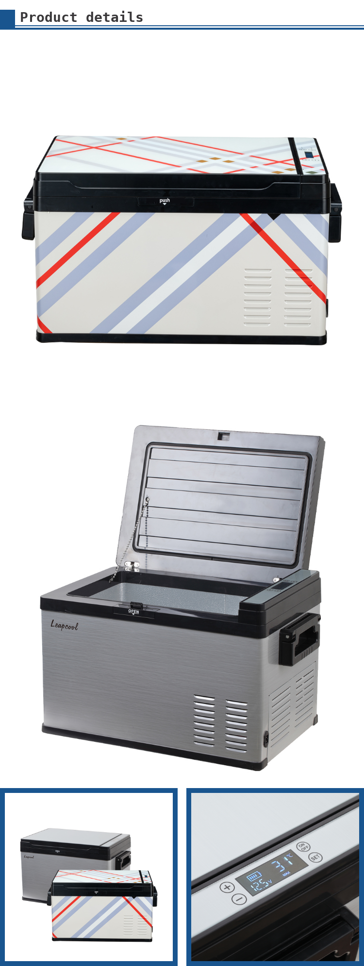 50L Portable Camping Outdoor Truck Boat Caravan 12V 24V Mini Fridge Freezers