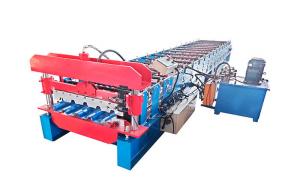 China Steel 0.3-0.8mm Thickness Roofing Sheet Roll Forming Machine With Plc Control System factory