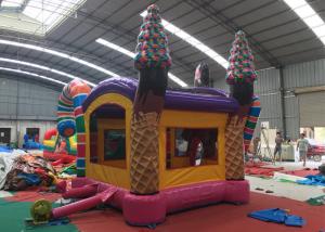 China Sweet Icecream Candy Adult Size Bounce House / Bounce House Slide Combo factory