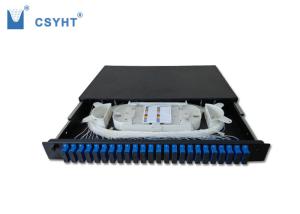 China Rack mounted ODF 48 fiber optic patch panel 19inch 1U SC duplex adapter port factory