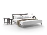 Leather Upholstered Modern Design King Size Bed