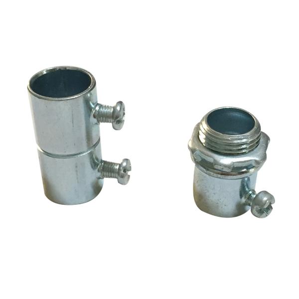 China 4 Inch EMT Coupling Electro Galvanized Blue Silver Color Plated UL Listed factory