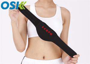 China Black Self Heating Tourmaline Back Pain Relief Heat Belt With 5 Natural Magnets factory