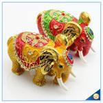 Thai Style Elephant Enamel Ornaments Jewelry Box Home Furnishing Lucky Elephant