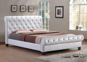 China Upholstered Bed, Upholstered Headboard, Hotel Furniture, PU Leather Bed factory