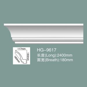China Cornice Moulding Polyurethane Crown Moulding HG-9617 factory