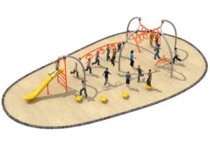 China 700*580*250cm Luxury Design Rope Playground Equipment For Children Play factory