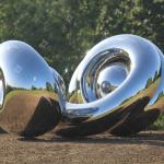 Abstract Stainless Steel Sculpture Mirror Polished For Garden Decoration