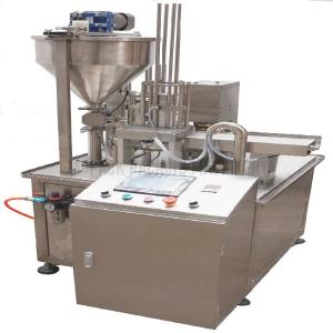 China PLC Yogurt Cup Filling Sealing Machine 3000-4000pcs/H With ≤±1% Filling Accuracy factory