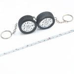 Tire Shaped Casing Mini Steel Tape Measure Keychain Multifunctional