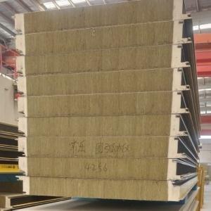 China Customized PU Sealing Rockwool Sandwich Panel Heat Insulation RAL Color Steel Panel CE Certified factory