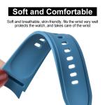 Custom Women Men Sport Silicone Watch Strap , 22mm Smart Watch Band Blue
