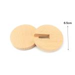 Handbell 6 Inch Wooden Teethers Safe Tambor Beech Wood Teether