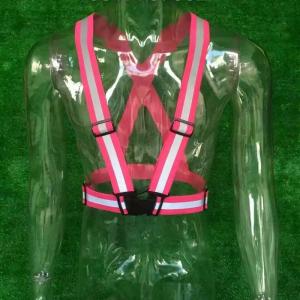 China Fashion Motorcycle Bike Drivers Cyclists Fluorescent Reflective Strap Safety White Vest Belt Clothing factory
