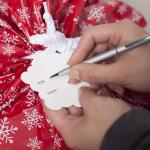 Eco Friendly Large Plastic Christmas Gift Bags With White Snowflake Print