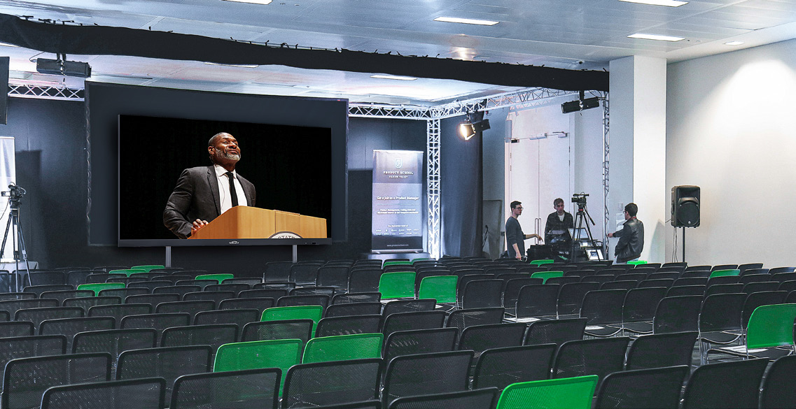 Conference HD 16:9 Led Tv Display 216 inch Remote Control Movable Led Screen