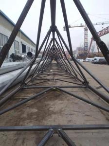 China Streamlined Single Gin Pole Galvanized Steel Tower Electric Power Transmission factory