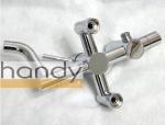 Automatic Shower Mixer Brass Bathroom Sink Faucets , Chrome Wall Mounted Faucets