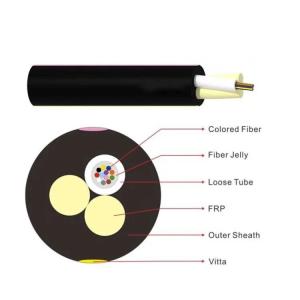 China Self Supported ASU Bulk Fiber Optic Cable 12 Core 24 Core 80m Span factory