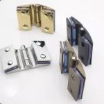 Frameless Square Shower Hinge in Stainless Steel for Polish Stain Black Glass