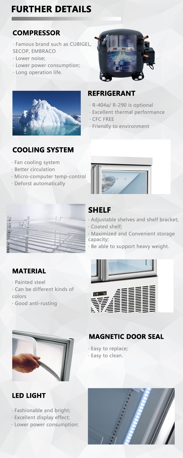 2025 New Arrival High Capacity 3-Door Commercial Beverage Display Refrigerator Supermarkets Convenience Stores High Efficiency