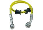 Motorcycle Stainless Steel Braided AN3 PTFE Fuel Hose Assembly Corrosion Proof
