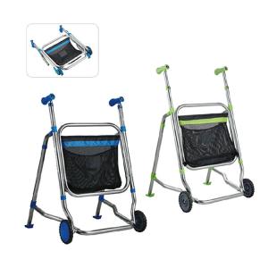 China 2 Wheels Aluminum Medical Folding Rollator Walker factory