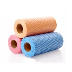 China High Water Absorbency Wood Pulp Nonwoven Cleaning Wipe Roll factory