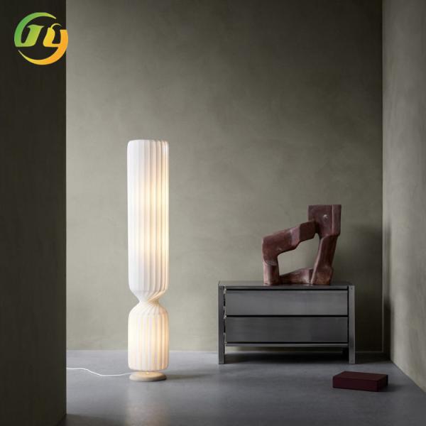 Modern Nordic Design White Silk Floor Lamp LED Dimming Fabric Floor Lamp Hotel