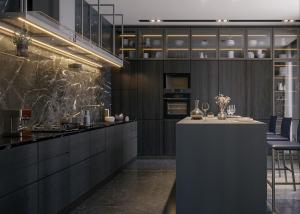 China HPL 1800MM Island Kitchen Cabinets Base Units Pantry Cabinets With Top factory