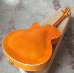 Tiger Flame jazz electric guitar.F hollow body jazz guitar. orange guitar