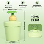 Umetass Green Children's Plastic Shampoo Bottle With Pump Travel Shampoo And