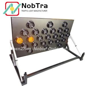 China Painted Iron Traffic Management LED Arrow Board with 25 Amber Lamps factory