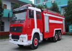 12000L Fire Fighting Vehicle , 6 Seats Fire Service Truck High Visibility